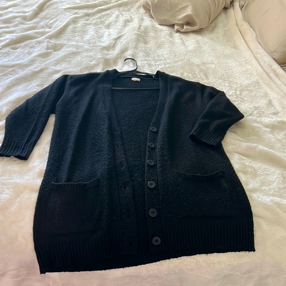 Check out this comfy black cardigan!